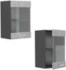 Küchenglasschrank R-Line Beton 40 cm Vicco Bild 5