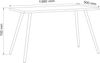 VCM Schreibtisch Salia 920620 Honig-Eiche H. 70 x B. 138 x T. 50 cm Bild 3