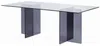 Vente-unique - BYLENA Esstisch Glas TransparentGrau - B 100 cm x H 75 cm x L 200 cm Bild 2