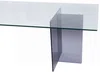 Vente-unique - BYLENA Esstisch Glas TransparentGrau - B 100 cm x H 75 cm x L 200 cm Bild 3