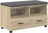 vidaXL Flurbank mit Kissen mit Schubladen Sonoma-Eiche 80 x 38 x 46 cm 891458 Bild 2