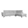 Ecksofa Sibet Rechts Hellgrau - mit Stoff - Bezug & Kopfstütze Bild 5