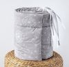 Loolay Bettnestchen PUSTELBLUME Baumwolle Grau Weiß Nestchen Babybett BETTUMRANDUNG, (TOP Qualität Babyausstattung Erstausstattung für Kinderbett 140x70 o. 120x60 cm, Umrandung Kopfschutz Bett Schutz Bettschlange 420, 360, 210, 180x30 cm), BESTSELLER Pr... Bild 4