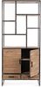 Bücherregal Reminia aus Akazienholz, skandinavischer Stil mit Türen, natur, 90x40x200 cm Bild 2