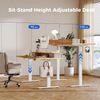 Höhenverstellbarer Schreibtisch 120x60cm 2 Schubladen elektrisch ergonomisch Bild 3