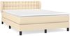 vidaXL Boxspringbett mit Matratze Creme 140x200 cm Stoff 3126570 Bild 2