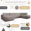 AX LIVING XXL Sofa U Form Didim Hellbraun 378cm breit modern & großzügig R Bild 5