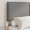 vidaXL Bettgestell mit gepolstertem Kopfteil Hellgrau 120 x 200 cm 3405517 Bild 3