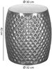 Couchtisch Beistelltisch SIRAK 32x32x42 cm rund Aluminium Silber Bild 4