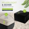 Juskys Polyrattan Lounge Punta Cana L schwarz inkl. Abdeckung – Gartenlounge für 4-5 Personen – Sitzgruppe mit Sessel, Sofa, Tisch & Hocker - Sitzbezüge Dunkelgrau Bild 3