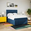 vidaXL Boxspringbett mit Matratze Blau 140x200 cm Stoff 3291704 Bild 3