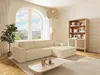Vente-unique - AMELIA Sofa StoffSamt Beige - B 165 cm x H 80 cm x L 320 cm Bild 1