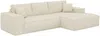 Vente-unique - AMELIA Sofa StoffSamt Beige - B 165 cm x H 80 cm x L 320 cm Bild 5