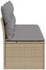 vidaXL Gartensofa mit Kissen 3-Sitzer Beige Poly Rattan 366104 Bild 5
