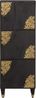 vidaXL Highboard mit Regal Schwarz 40 x 33 x 110 cm Massivholz Mango 4018837 Bild 3