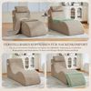 LVHOM Relaxsessel Ergonomisches Design, Lesesessel mit verstellbarer Kopfkissen und Sitzkissen, Fernsehsessel mit Seitentasche, Cord Bezug, bis 200kg belastbar Bild 3