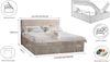 Kaiser Möbel Boxspringbett mit bettkasten und topper TRENTO, ohne Bein stoff Plüsch Cord, Matratze und Topper, Mehrere Größen, Viele Farben, Bettkasten Bild 2