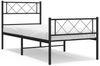 vidaXL Bettgestell mit Kopf- und Fußteil Metall Schwarz 90x200 cm 372288 Bild 2