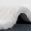 Vimoda Fellteppich Kunstfell Teppich Wohnzimmer, Rund, Höhe: 25 mm, waschbar, Extrem Flauschig,W eich, Seidiger, Glanz Bild 2
