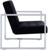 vidaXL 2-Sitzer-Sofa mit Armlehnen Schwarz Chrom und Samt 282163 Bild 4