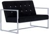 vidaXL 2-Sitzer-Sofa mit Armlehnen Schwarz Chrom und Samt 282163 Bild 2