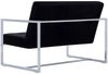 vidaXL 2-Sitzer-Sofa mit Armlehnen Schwarz Chrom und Samt 282163 Bild 5