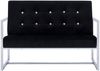 vidaXL 2-Sitzer-Sofa mit Armlehnen Schwarz Chrom und Samt 282163 Bild 3