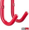 SO-TECH® Kleiderhaken Garderobenhaken FARA Doppelhaken Stahl, (5-St), 88 x 51 x 59 mm, Stangendurchmesser 10 mm, Stahl rot Bild 3