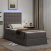 vidaXL Bett mit Stauraum und LED mit LED Grau 100 x 200 cm Kunstleder 3372291 Bild 5