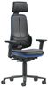Arbeitsdrehstuhl Rl.m.Kopfstütze Kunstlederpolster schwarz blau 470-640mm BIMOS "" Bild 2