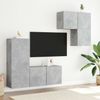 vidaXL 4-tlg. Wohnwand Betongrau Holzwerkstoff 3216431 Bild 3