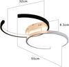 ZMH LED Deckenleuchte Wohnzimmer Deckenlampe Modern - Dimmbar mit Fernbedienung Schlafzimmerlampe 54cm 37W aus Metall Design Wohnzimmerlampe für Schlafzimmer Esszimmer Arbeitszimmer Bild 4