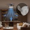 Philips LED Deckenleuchte Atlas 35W DC-Ventilator 28W, einziehbare Rotorblätter, nickel-grau, CCT - über Fernbedienung, Dimmer, Dimmfunktion, Ein-/Ausschalter, Farbsteuerung, Fernbedienung, Infrarot inkl, Memoryfunktion, Ventilatorfunktion, dimmbar übe... Bild 3
