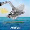 Arebos Solardusche 60 L Solar-Gartendusche mit Handbrause, Thermometer & Fußdusche (Komplett-Set, Silber/schwarz), inkl. Abdeckhaube Bild 4