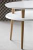 Ragaba Beistelltisch, MDF & Massivholz, Ø 45x61 cm, Weiß Bild 2