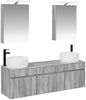 vidaXL Badezimmerschrank-Set 5 pcs Grau Sonoma 50 x 14,5 x 70 cm 3406636 Bild 2