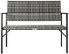 vidaXL Gartenbank 2-Sitzer Grau Poly Rattan 364122 Bild 3