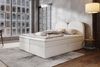 AX LIVING Boxspringbett 160x200 Migwell Beige mit Kopfteil Bettkasten Bild 3