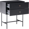 Nachttisch mit 2 Schubladen COVENTRY Schwarz Gold Bild 4