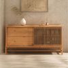 IDIMEX Sideboard ADAMO, Kommode 145 cm aus Massivholz mit Lamellen-Schiebetür Eiche Finish Bild 5