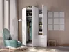 Vente-unique - LISTOWEL Wardrobe and walk-in wardrobe Holz, Platte Weiß - B 52 cm x H 184 cm x L 121 cm Bild 2