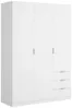 Vente-unique - LISTOWEL Wardrobe and walk-in wardrobe Holz, Platte Weiß - B 52 cm x H 184 cm x L 121 cm Bild 3