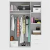 Vente-unique - LISTOWEL Wardrobe and walk-in wardrobe Holz, Platte Weiß - B 52 cm x H 184 cm x L 121 cm Bild 5