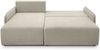 Selsey 'Netarro' Ecksofa mit Schlaffunktion, Bettkasten und Chenille-Bezug, beige, links Bild 3