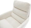 Drehstuhl Abelia-Flex mit Armlehnen Bouclé Soft Beige Fußkreuz Effektfinish Titan 360° drehbar Wippfunktion Bild 4