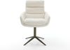 Drehstuhl Abelia-Flex mit Armlehnen Bouclé Soft Beige Fußkreuz Effektfinish Titan 360° drehbar Wippfunktion Bild 2