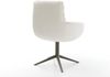 Drehstuhl Abelia-Flex mit Armlehnen Bouclé Soft Beige Fußkreuz Effektfinish Titan 360° drehbar Wippfunktion Bild 5