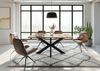 Esstisch Mango 180x90x74 natur lackiert / Epoxid schwarz, Kreuzgestell anthrazit matt EPOXY Bild 3