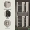 welltime Stauraumschrank FLORENZ, Höhe 185 cm, 4 oder 6 Türen, viel Stauraum (1-St, TOPSELLER) hochwertige MDF Front, Griff schwarz, Badschrank, Bad Bild 3