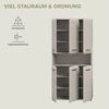 welltime Stauraumschrank FLORENZ, Höhe 185 cm, 4 oder 6 Türen, viel Stauraum (1-St, TOPSELLER) hochwertige MDF Front, Griff schwarz, Badschrank, Bad Bild 4